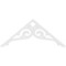 Ekena Millwork Pitch Bordeaux Architectural Grade PVC Gable Pediment, 60"W x 25"H x 1"P (10/12) GPP060X025X100BOR - alternate 3